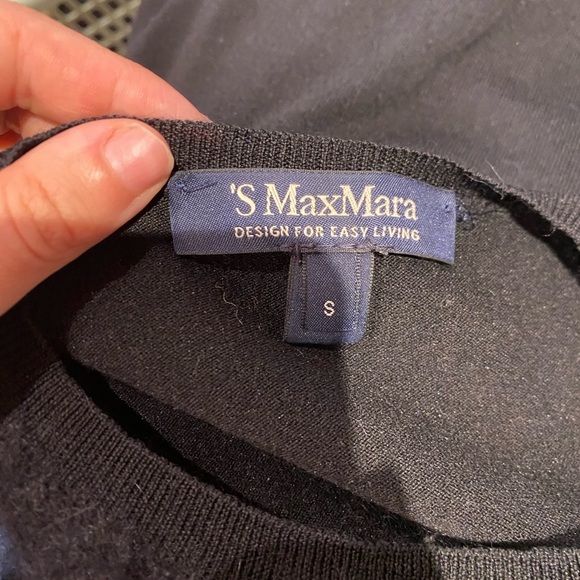 Max Mara / Maglia wool knit eyelash front short sleeve cteen neck sweater - Picture 7 of 7